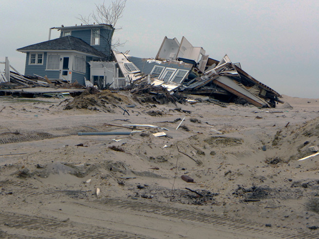 Smashed house