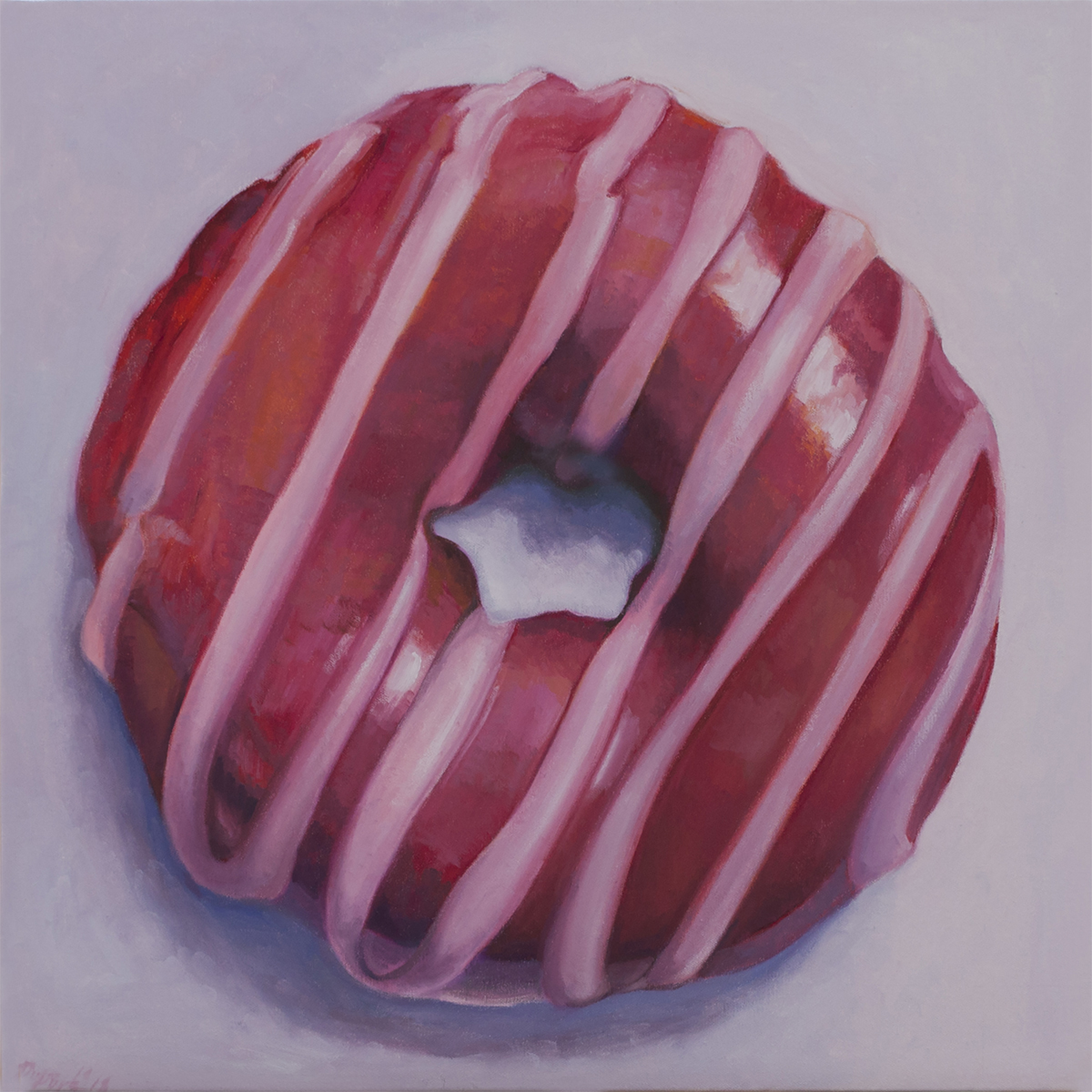 Glazed Donut with Stripes
