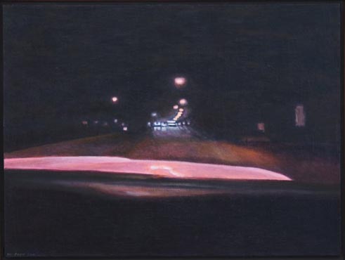 Night Road: Distant Street Lights