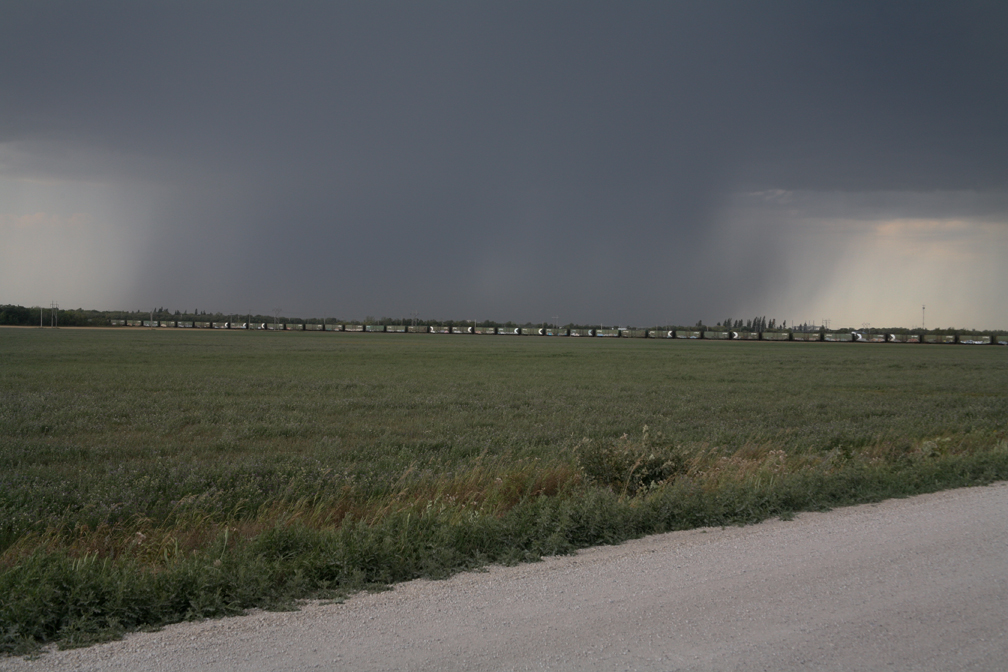 Railcars and line storm